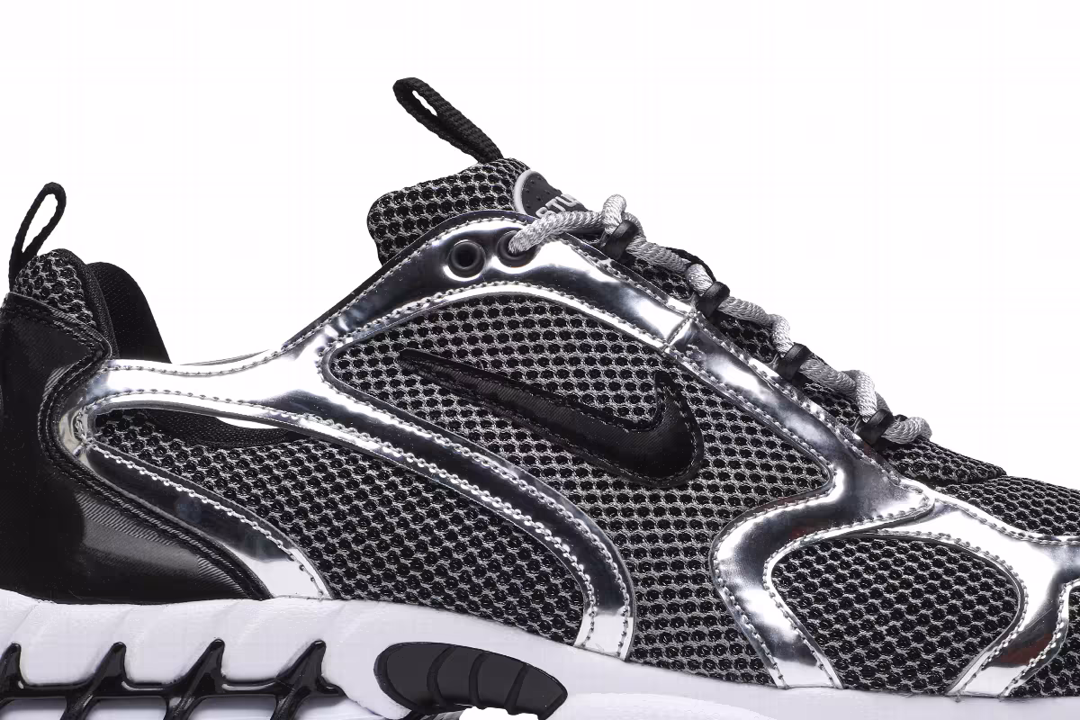 Stussy x Nike Air Zoom Spiridon Caged 2 Pure Platinum, view 3