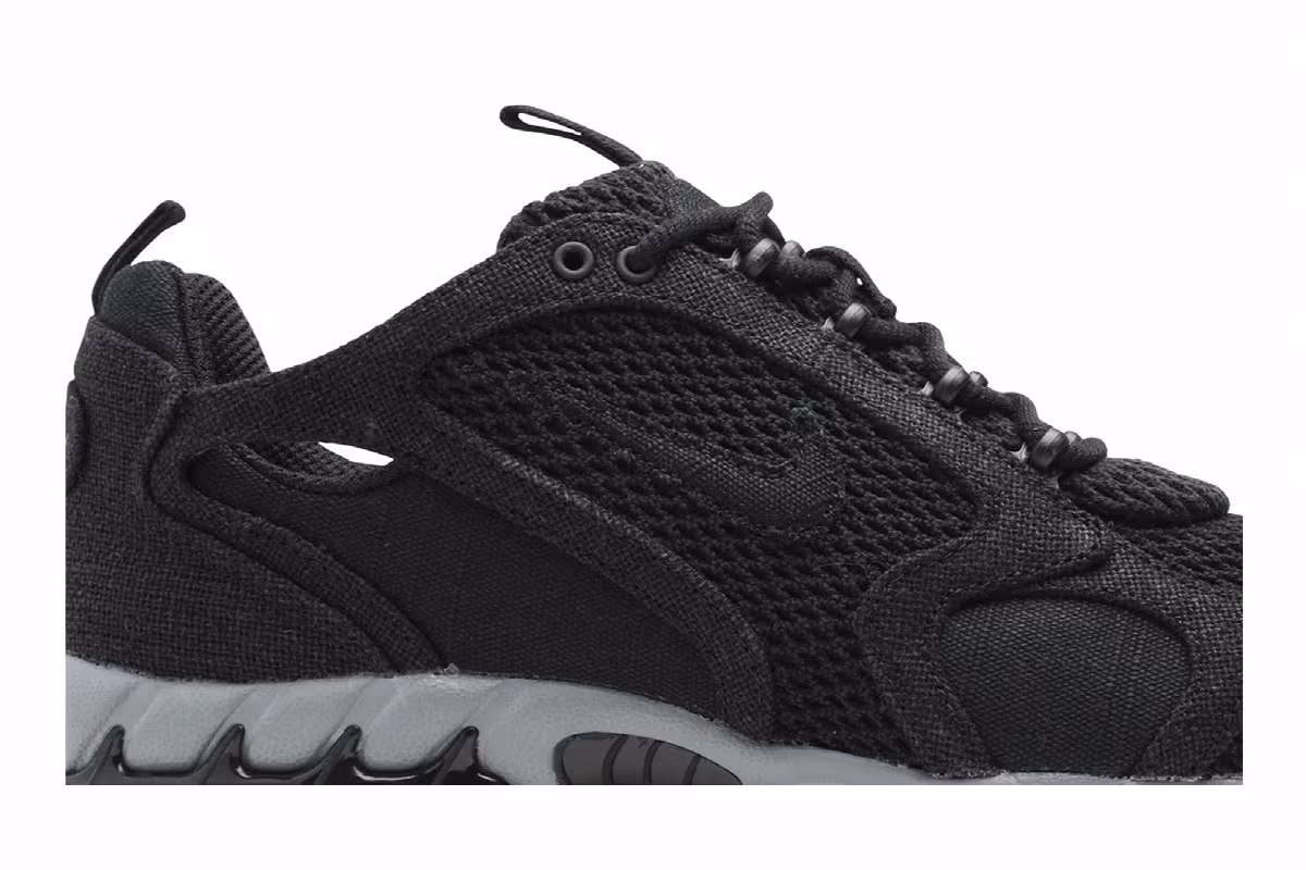 Stussy x Nike Air Zoom Spiridon Caged 2 Black Cool Grey, view 3