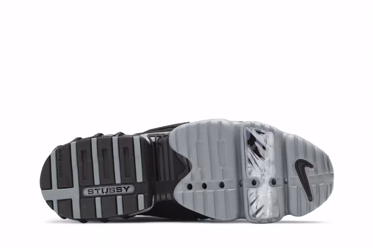 Stussy x Nike Air Zoom Spiridon Caged 2 Black Cool Grey, view 5