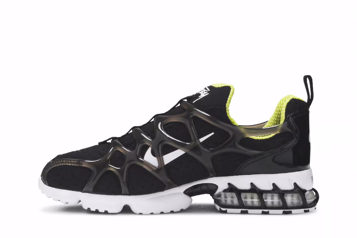 Stussy x Nike Air Zoom Spiridon Kukini Black, view 4