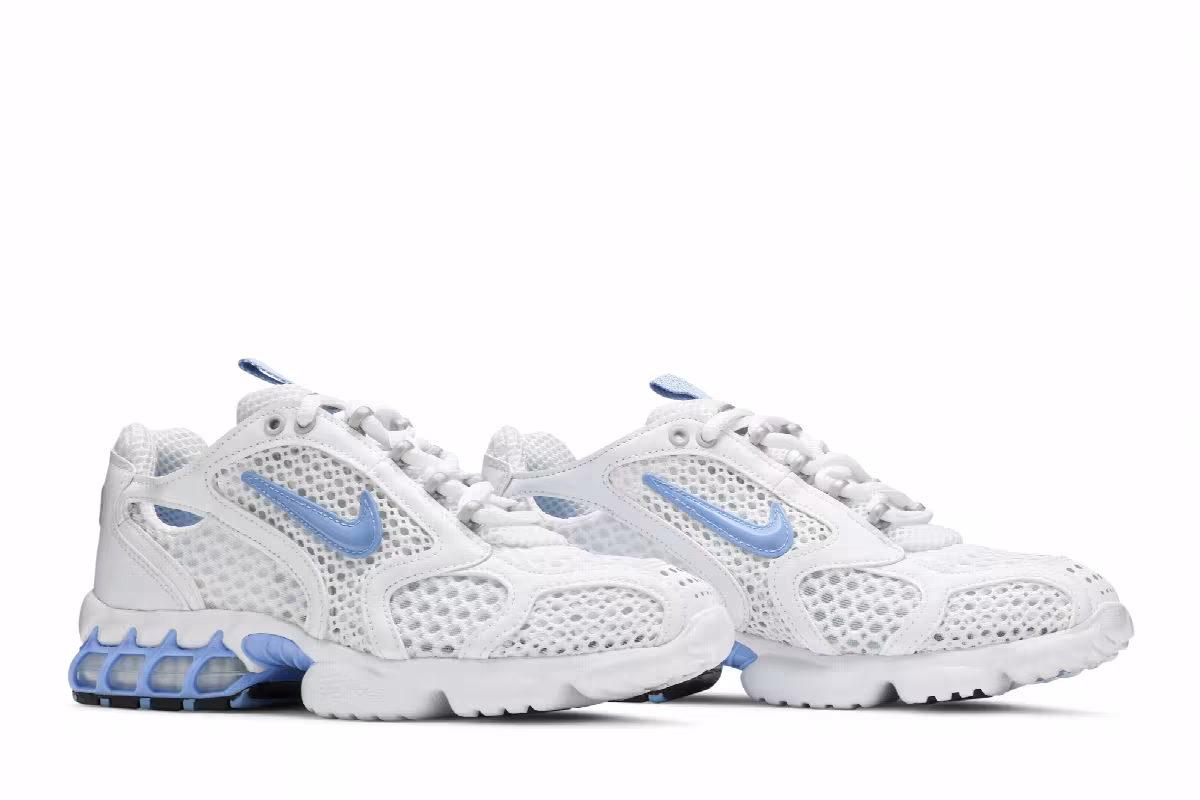 Nike Women's Air Zoom Spiridon Cage 2 White University Blue, view 9