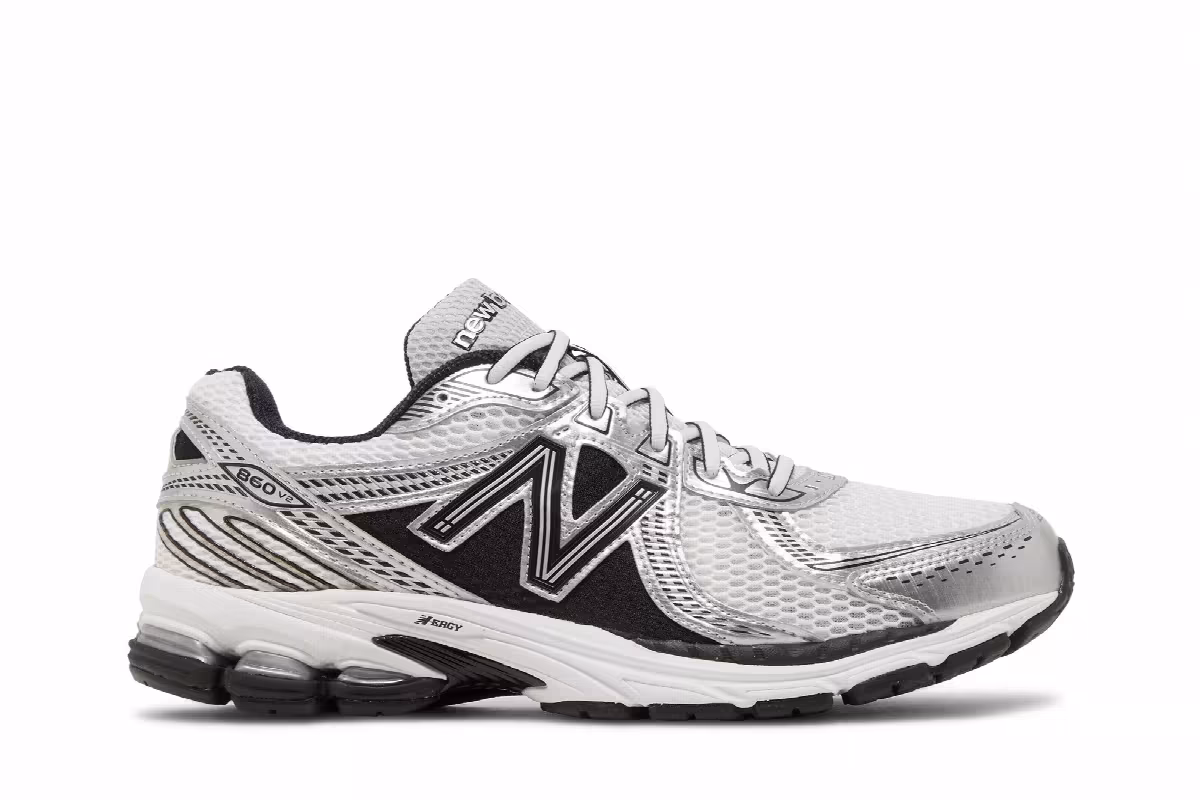 New Balance 860v2 Silver Black, view 2