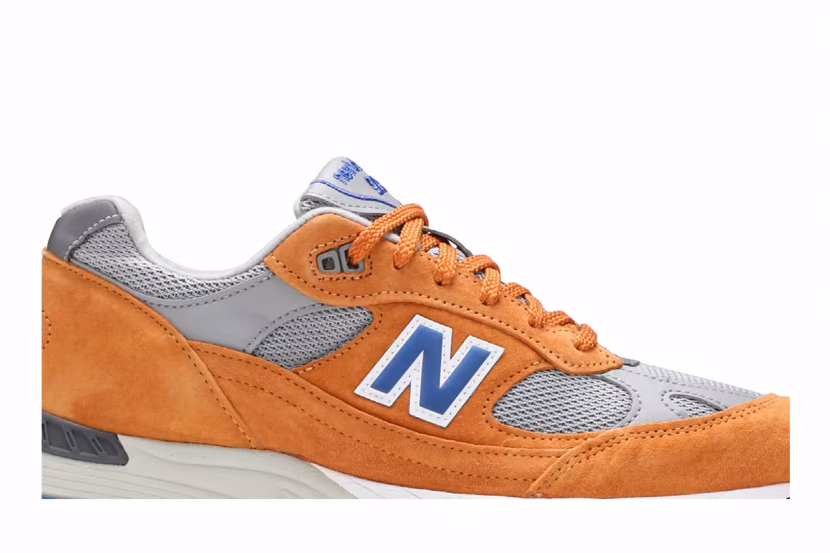 New Balance 991 Made In England Yellow Blue, view 3