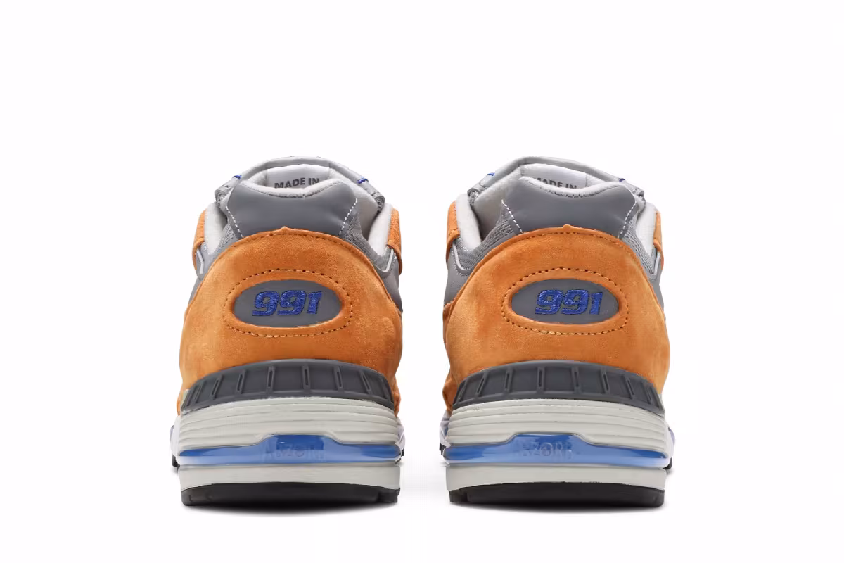 New Balance 991 Made In England Yellow Blue, view 7