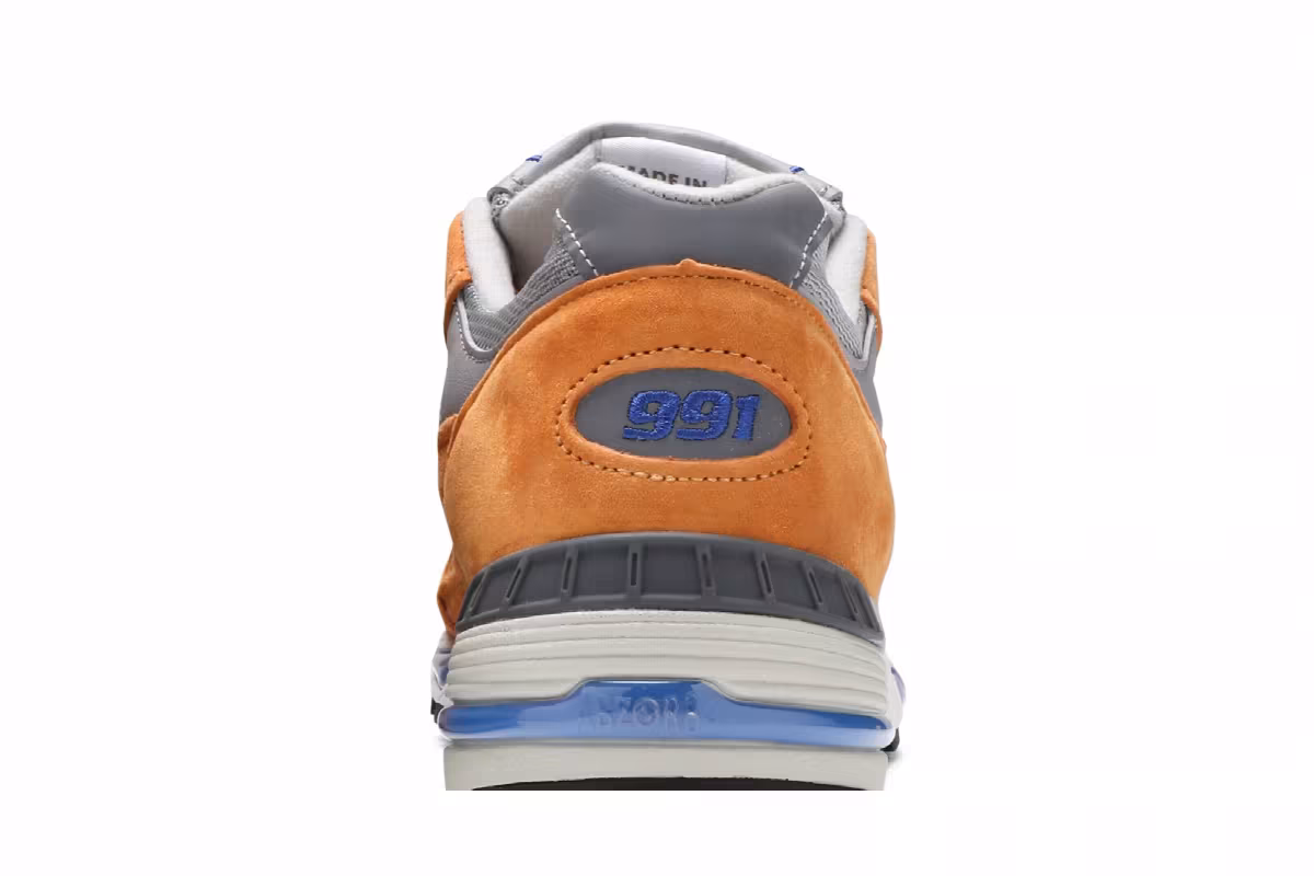New Balance 991 Made In England Yellow Blue, view 8