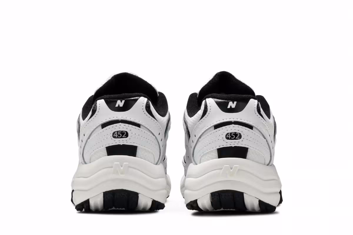 New Balance Women's 452 White Black, view 7