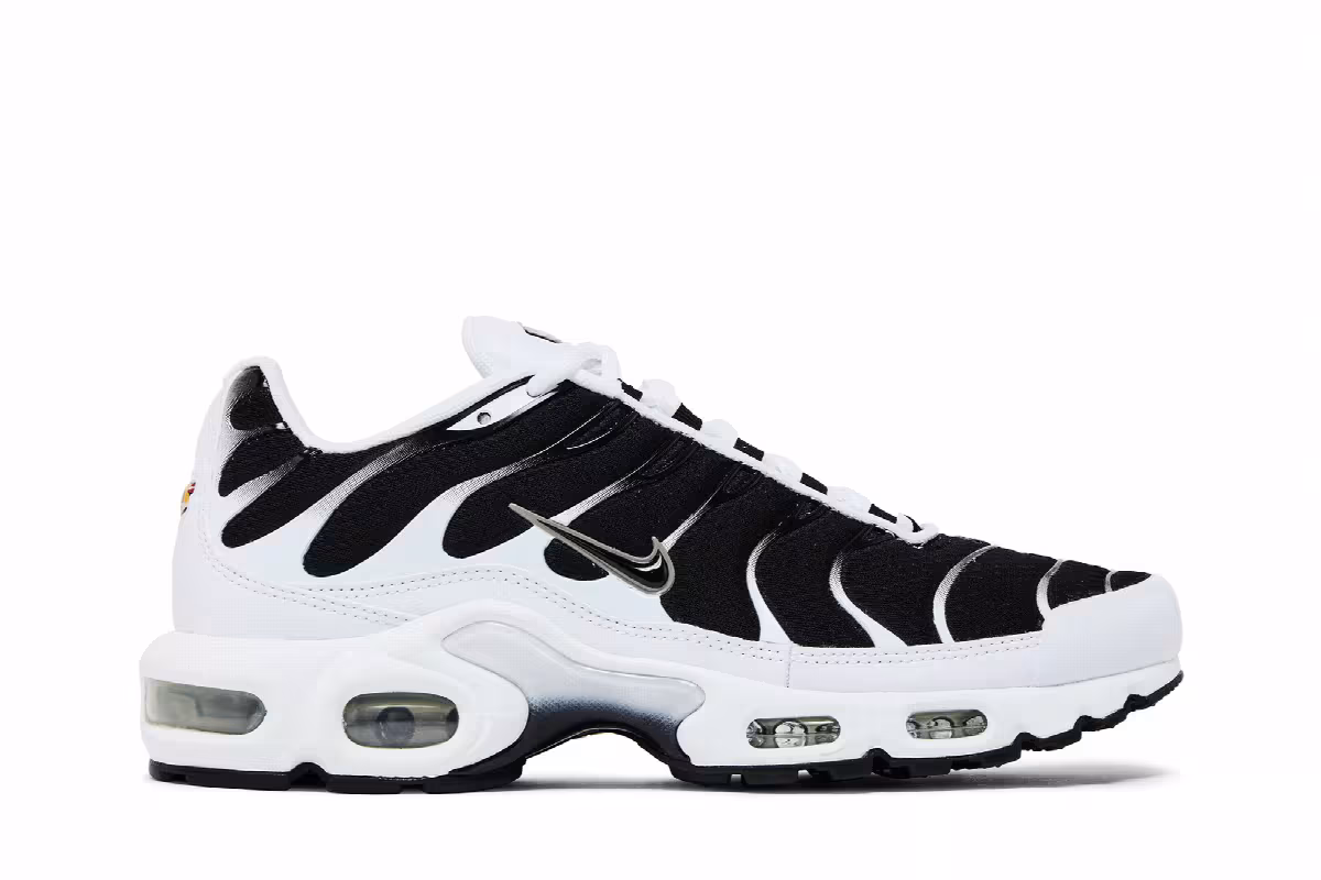 Nike Air Max Plus Black White, view 2