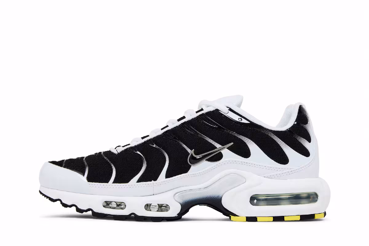 Nike Air Max Plus Black White, view 4