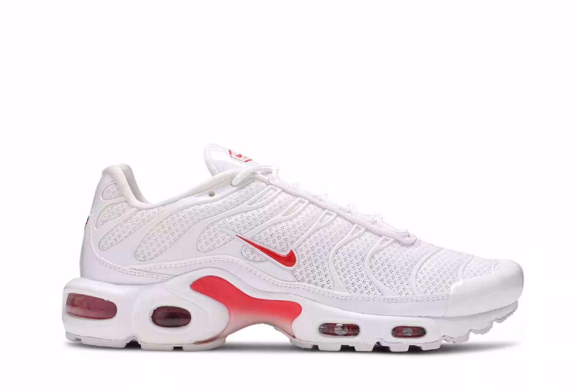 Nike Women's Air Max Plus White Track Red, view 2