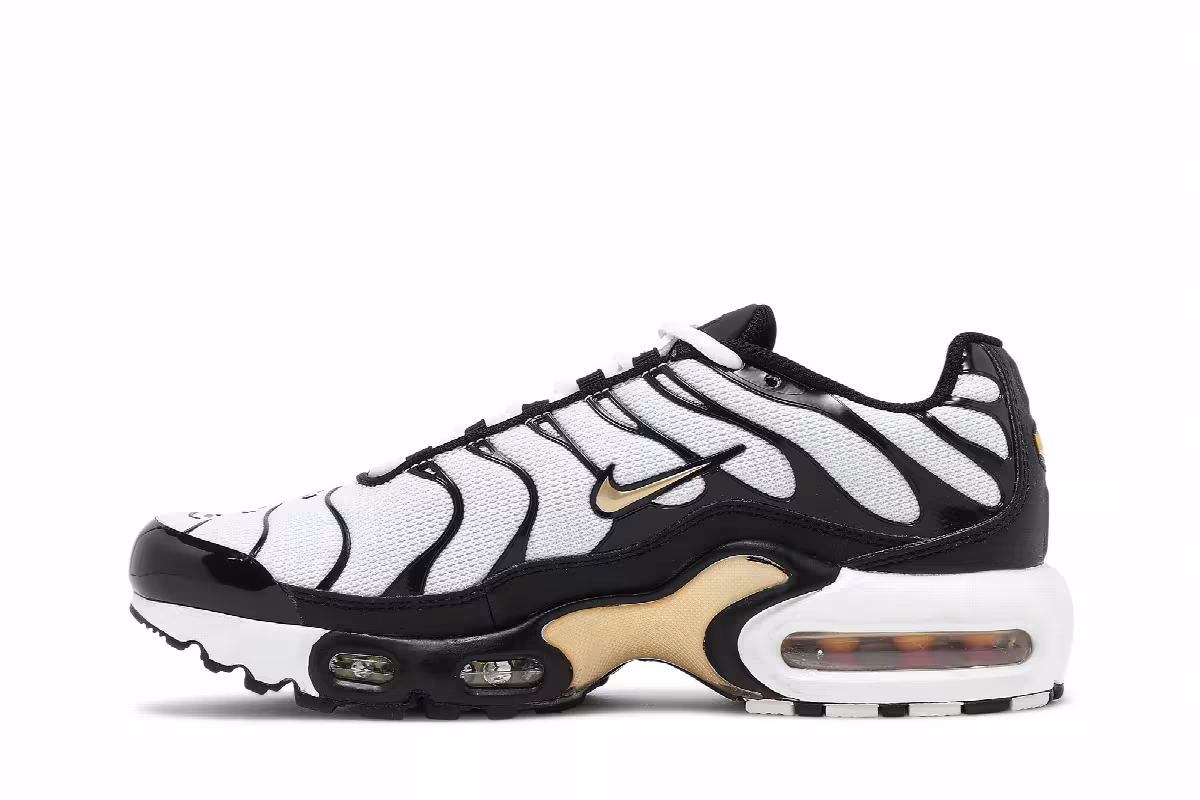 Nike Air Max Plus GS White Metallic Gold, view 4