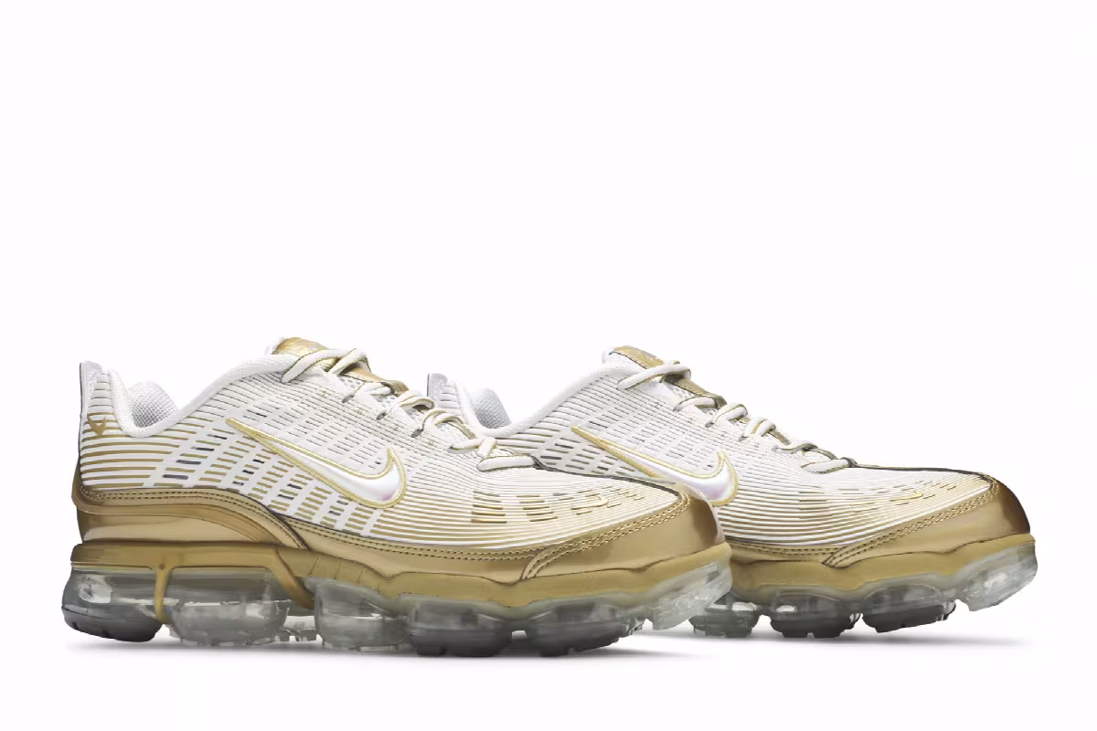 Nike Air Vapormax 360 White Metallic Gold, view 9