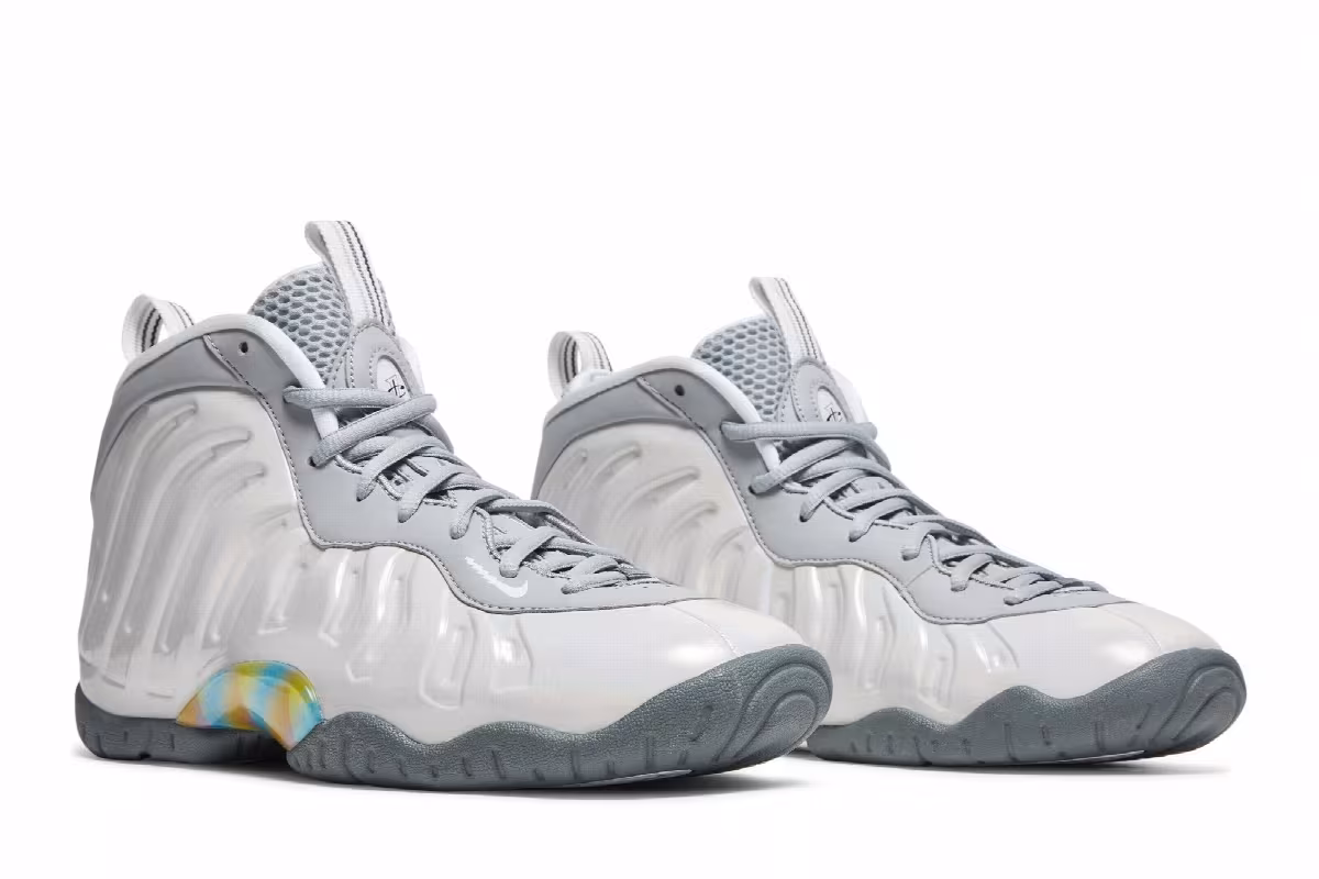 Nike Little Posite One GS Rainbow Pixel, view 9
