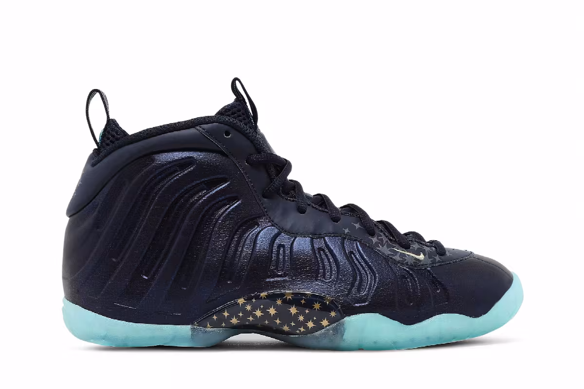 Nike Little Posite One GS Gold Stars, view 2