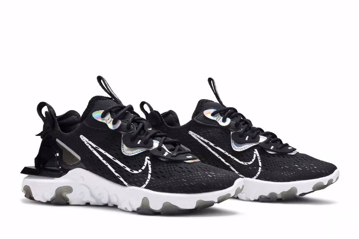 Nike Women's React Vision Essential Black Iridescent, view 9