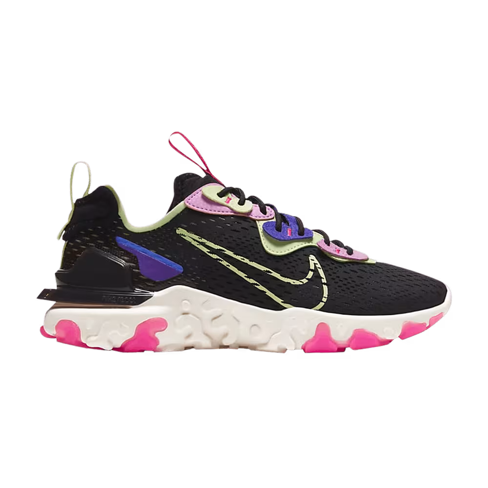 Nike Women's React Vision Black Beyond Pink Volt
