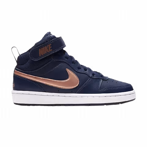 Nike Court Borough Mid 2 GS 'Navy Metallic Red Bronze'
