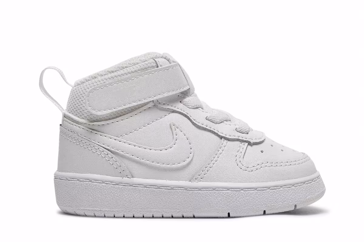 Nike Court Borough Mid 2 TD Triple White, view 2