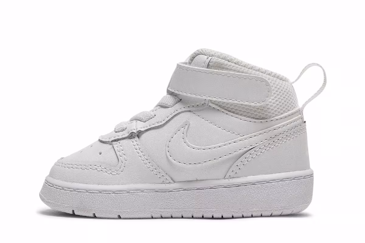 Nike Court Borough Mid 2 TD Triple White, view 4