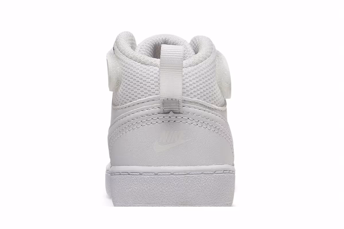Nike Court Borough Mid 2 TD Triple White, view 8