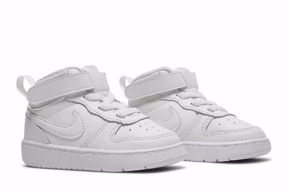 Nike Court Borough Mid 2 TD Triple White, view 9