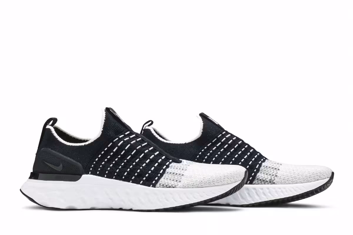 Nike React Phantom Run Flyknit 2 Black White, view 9