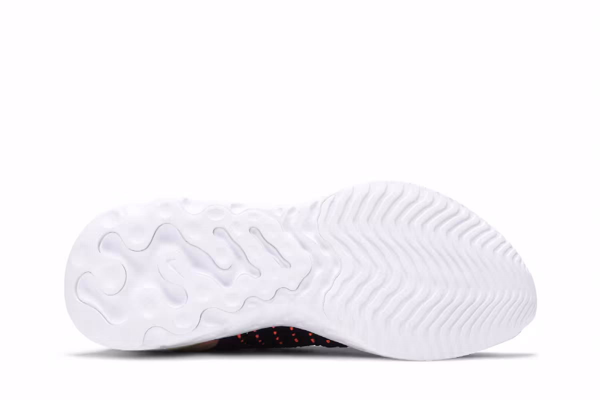 Nike Women's React Phantom Run Flyknit 2 Black Bright Mango, view 5