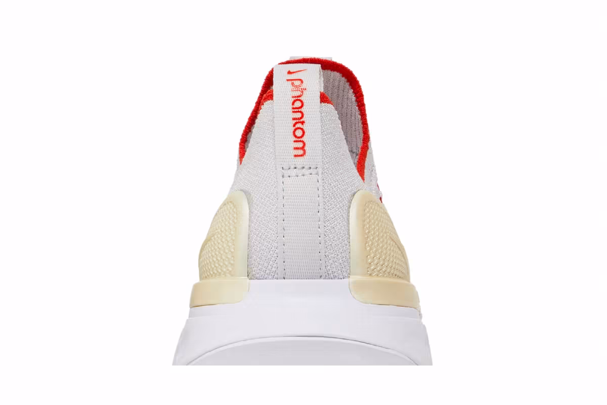Nike Women's React Phantom Run Flyknit 2 Vast Grey Orange, view 8