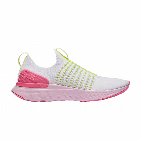 Nike Wmns React Phantom Run Flyknit 2 'White Volt Pink Glow'
