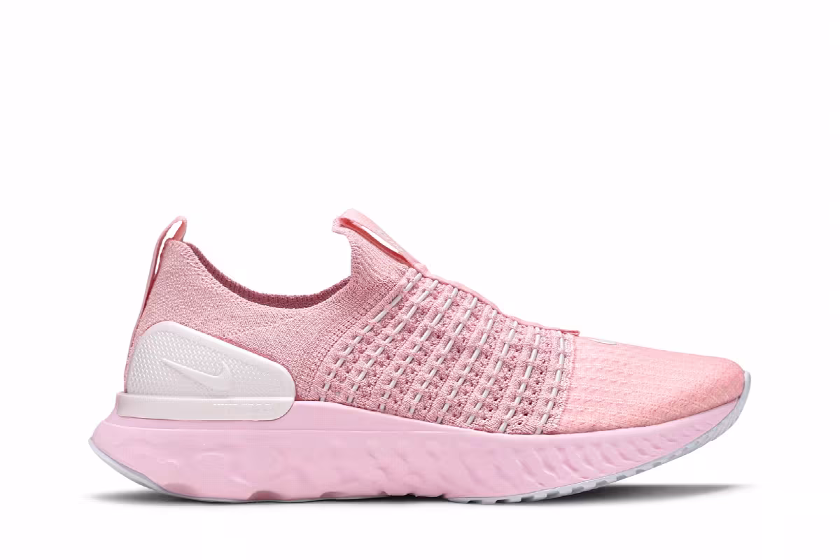 Nike Women's React Phantom Run Flyknit 2 Pink Glaze, view 2