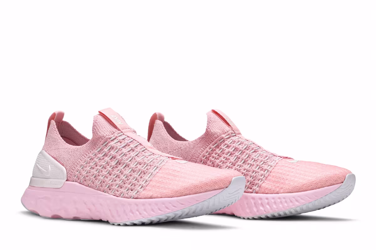 Nike Women's React Phantom Run Flyknit 2 Pink Glaze, view 9
