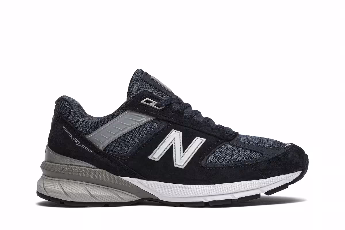 Junya Watanabe Man x New Balance 990v5 Made In USA Navy, view 2