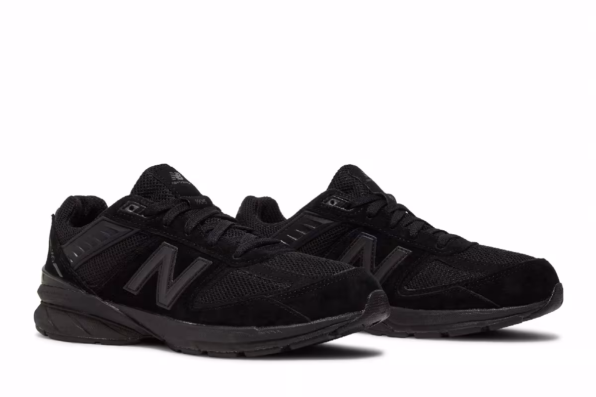 New Balance 990v5 Big Kid Triple Black, view 9