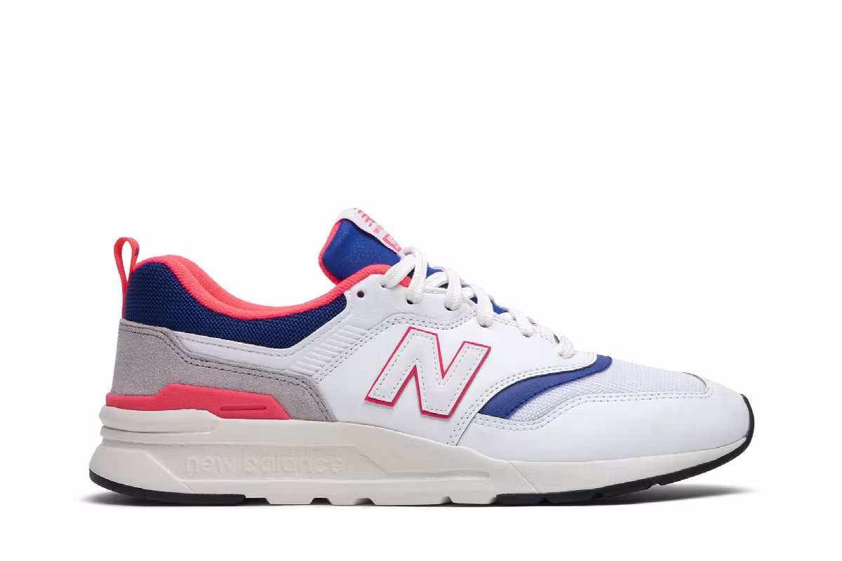 New Balance 997 White Pink Blue, view 2