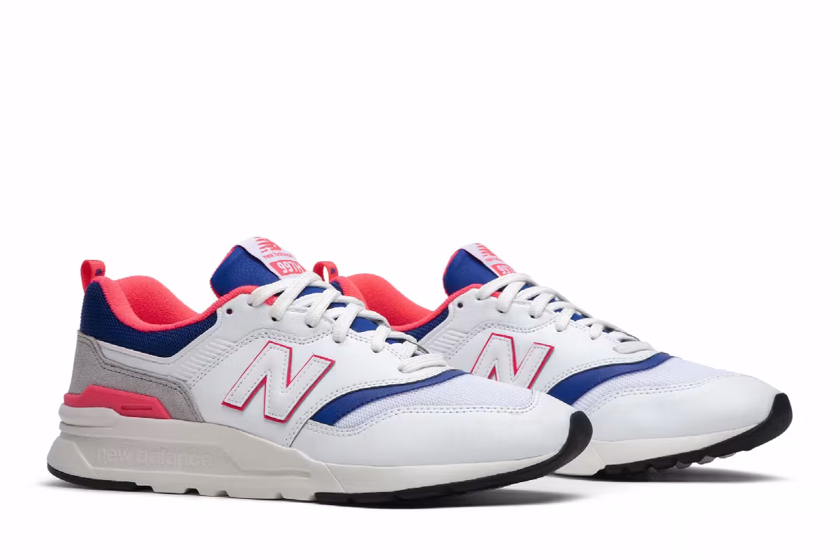 New Balance 997 White Pink Blue, view 9