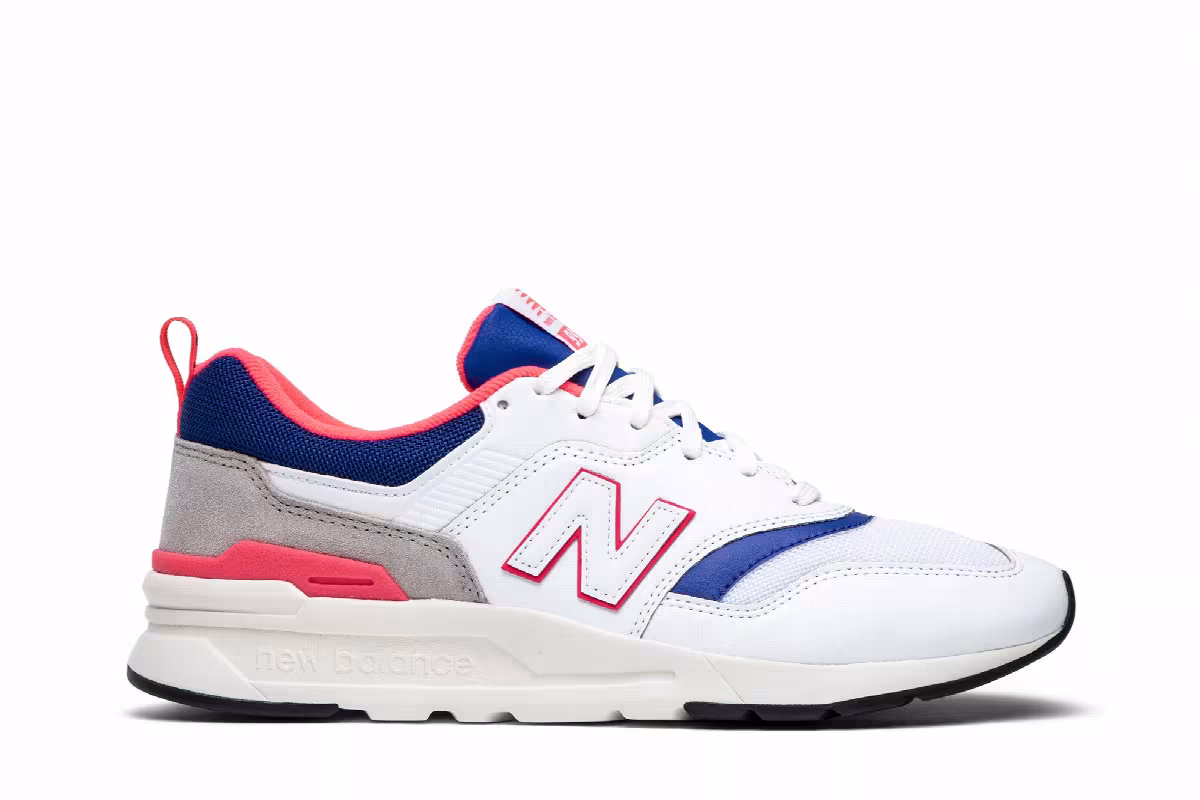 New Balance 997 Wide White Laser Blue, view 2