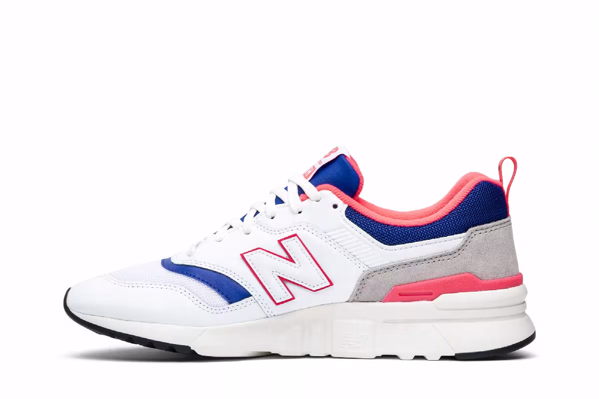 New Balance 997 Wide White Laser Blue, view 4