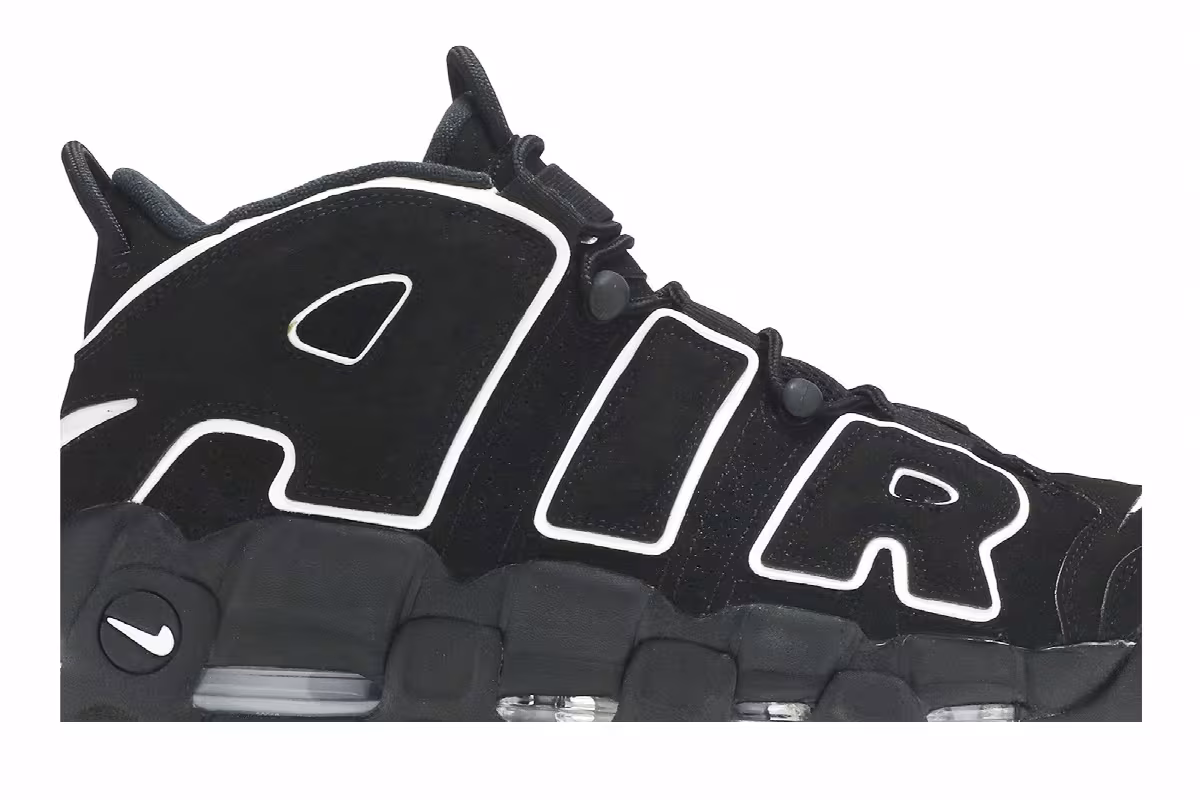 Nike Air More Uptempo Black White 2020, view 3