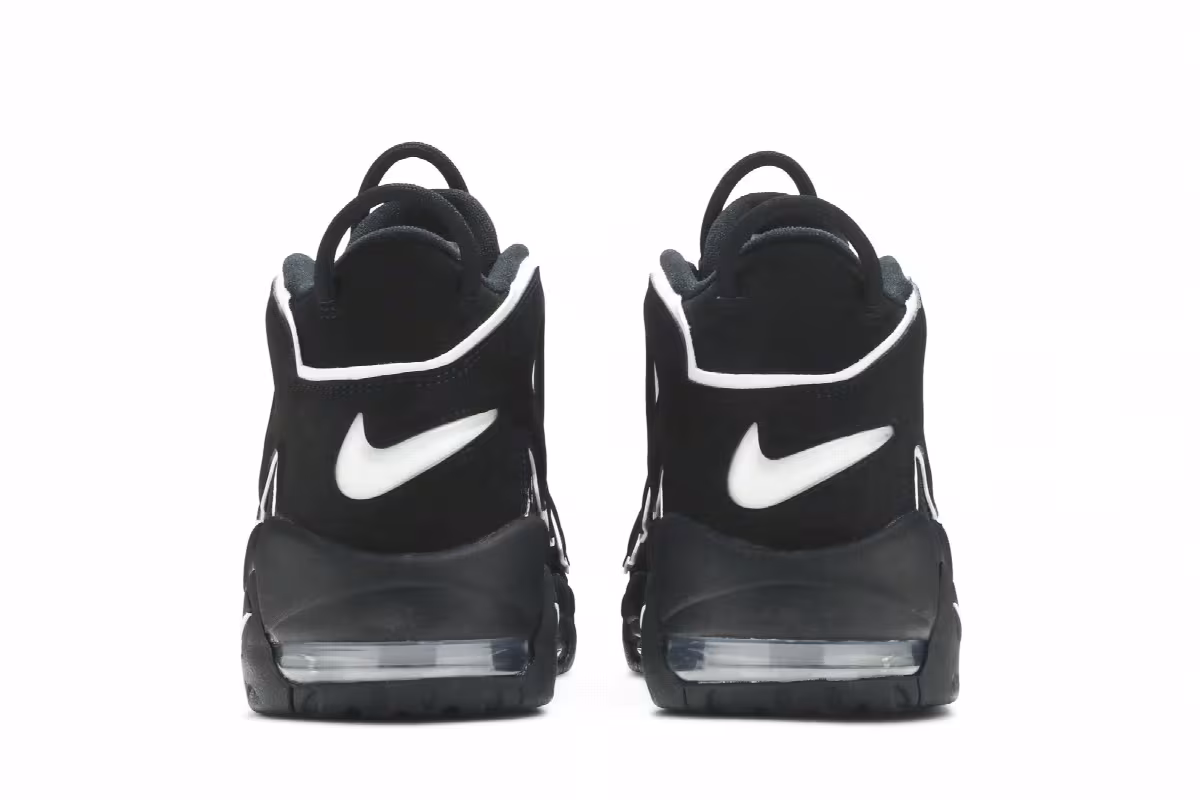 Nike Air More Uptempo Black White 2020, view 7