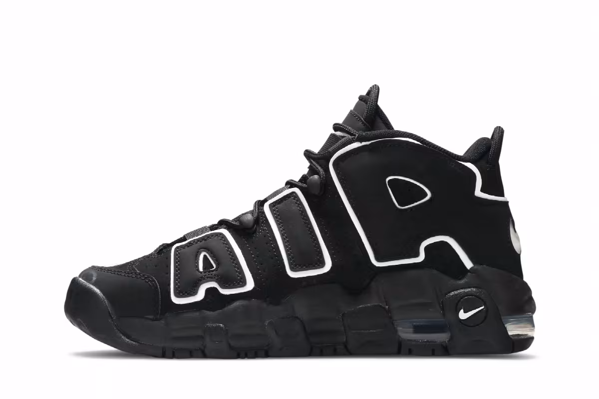 Nike Air More Uptempo GS Black 2020, view 4