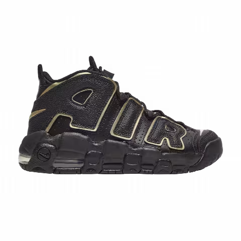 Nike Air More Uptempo GS 'Black Metallic Gold Star'