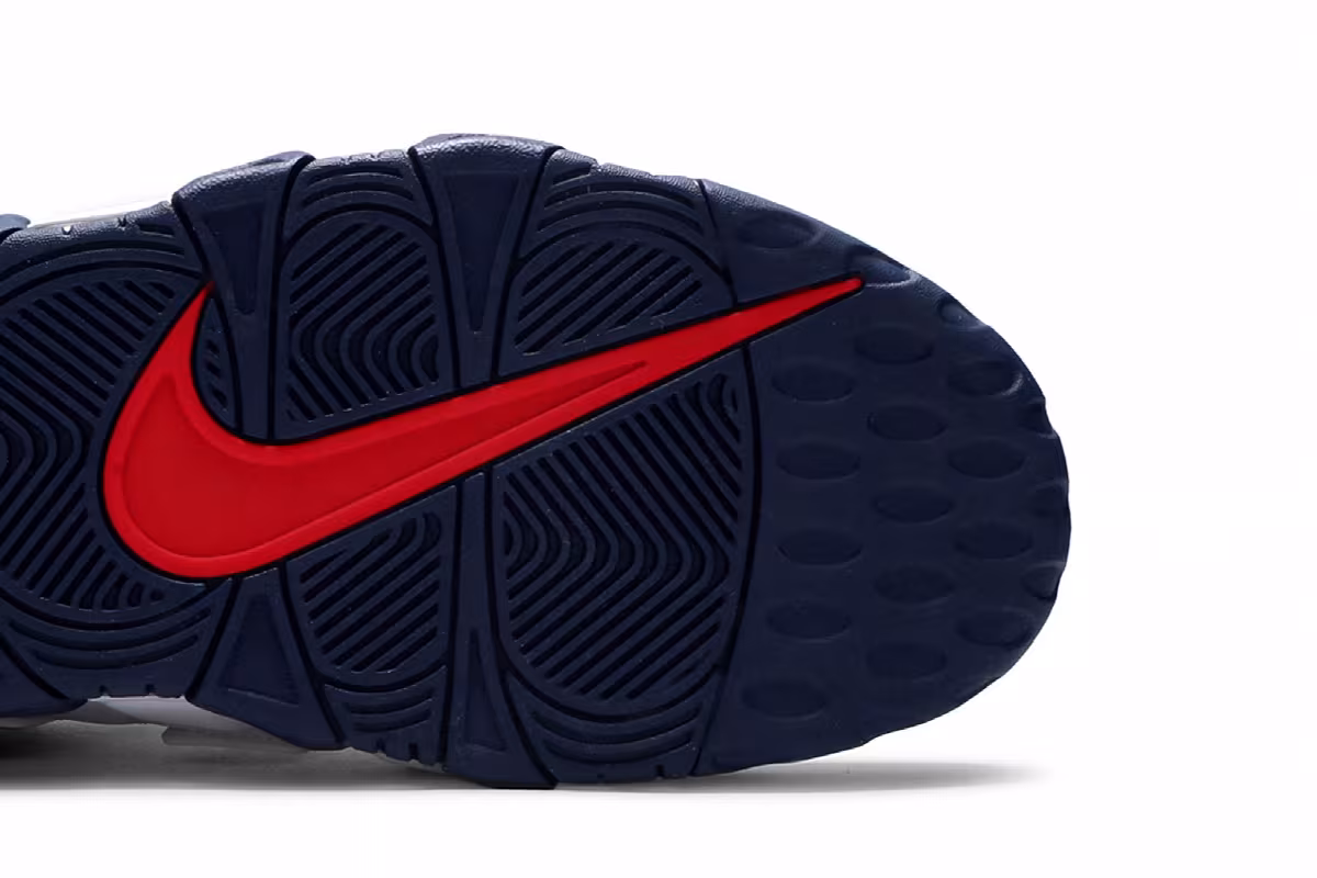 Nike Air More Uptempo Red Navy Camo, view 6