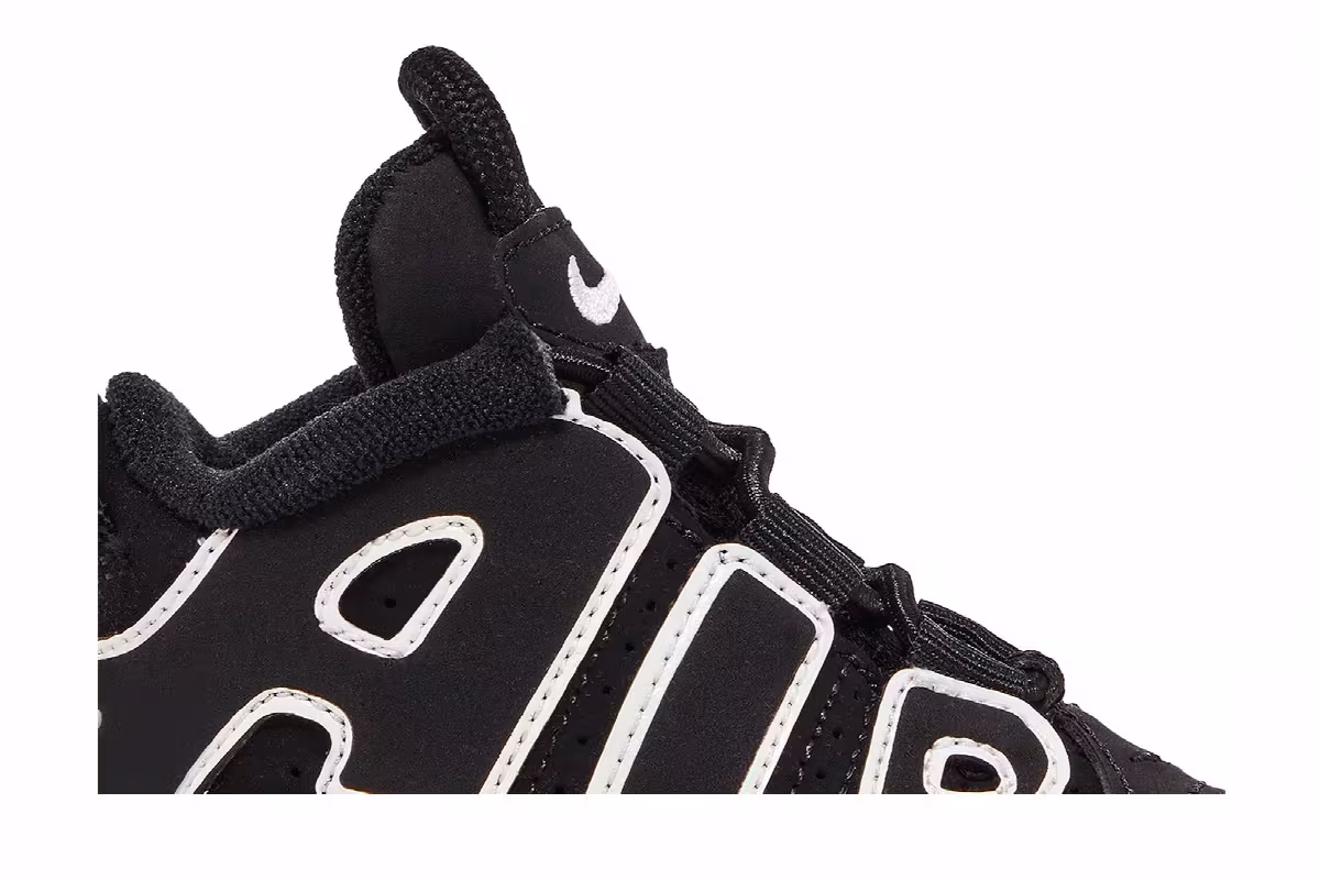 Nike Air More Uptempo TD Black White, view 3