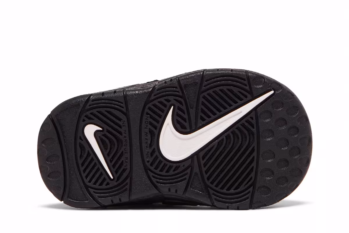 Nike Air More Uptempo TD Black White, view 5