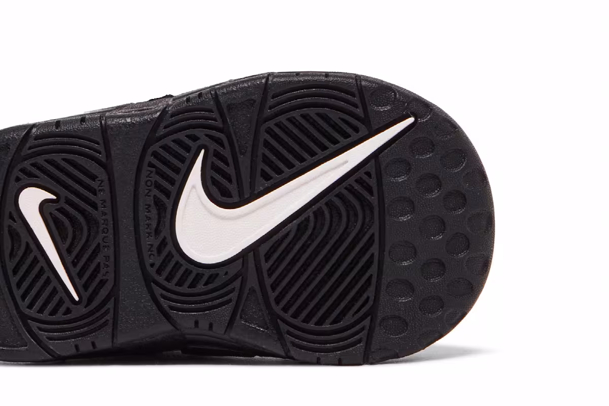 Nike Air More Uptempo TD Black White, view 6