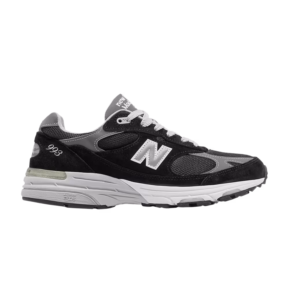 New Balance Women's 993 Made In USA 2E Wide Black Grey