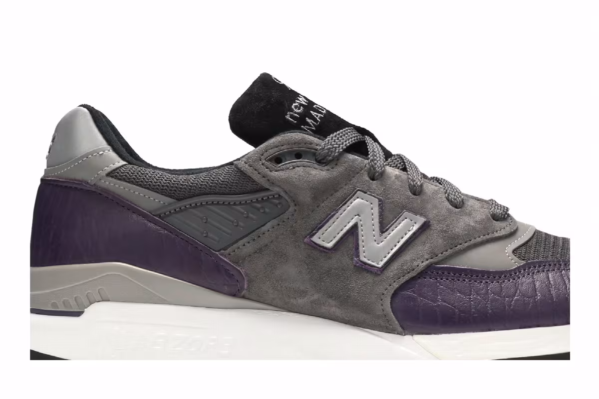 New Balance 998 Made in the USA Purple Croc, view 3
