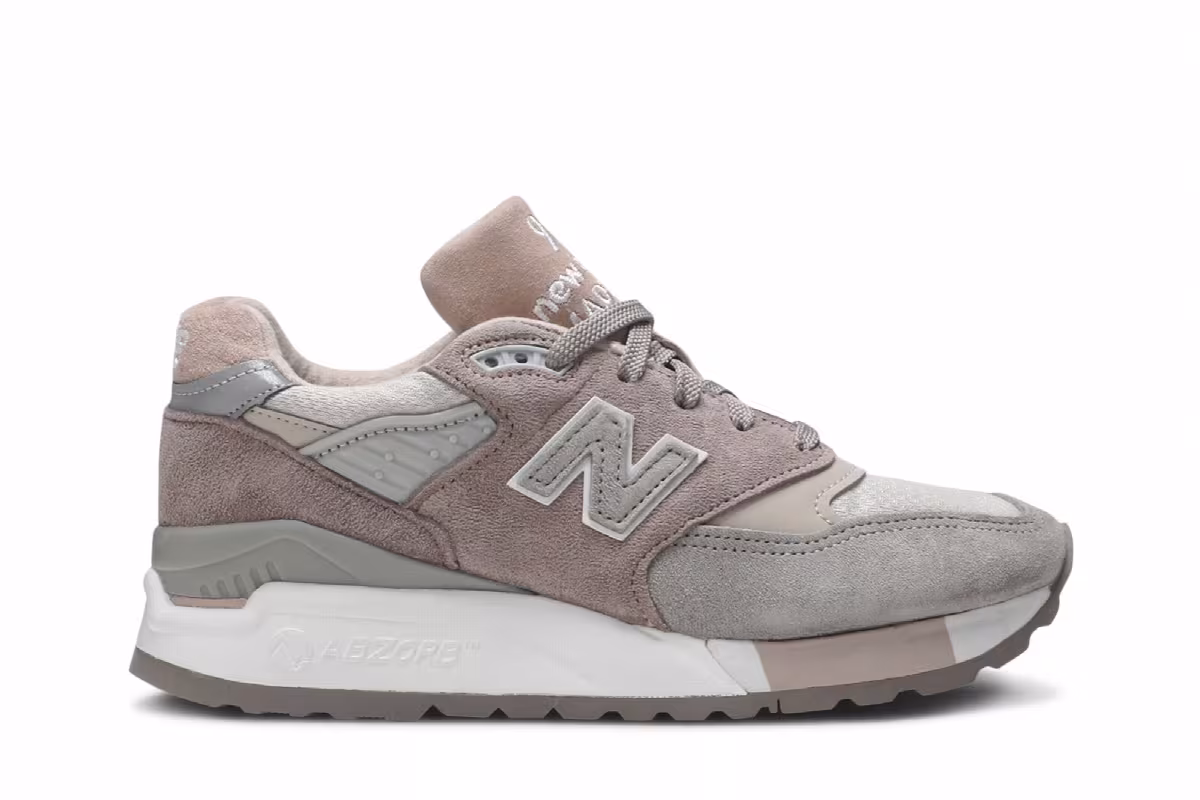New Balance Women's 998 Made in USA B Pink Grey, view 2