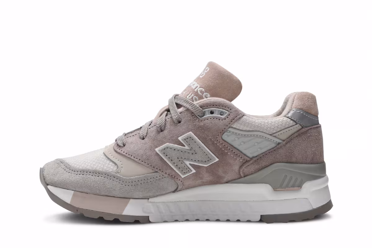New Balance Women's 998 Made in USA B Pink Grey, view 4