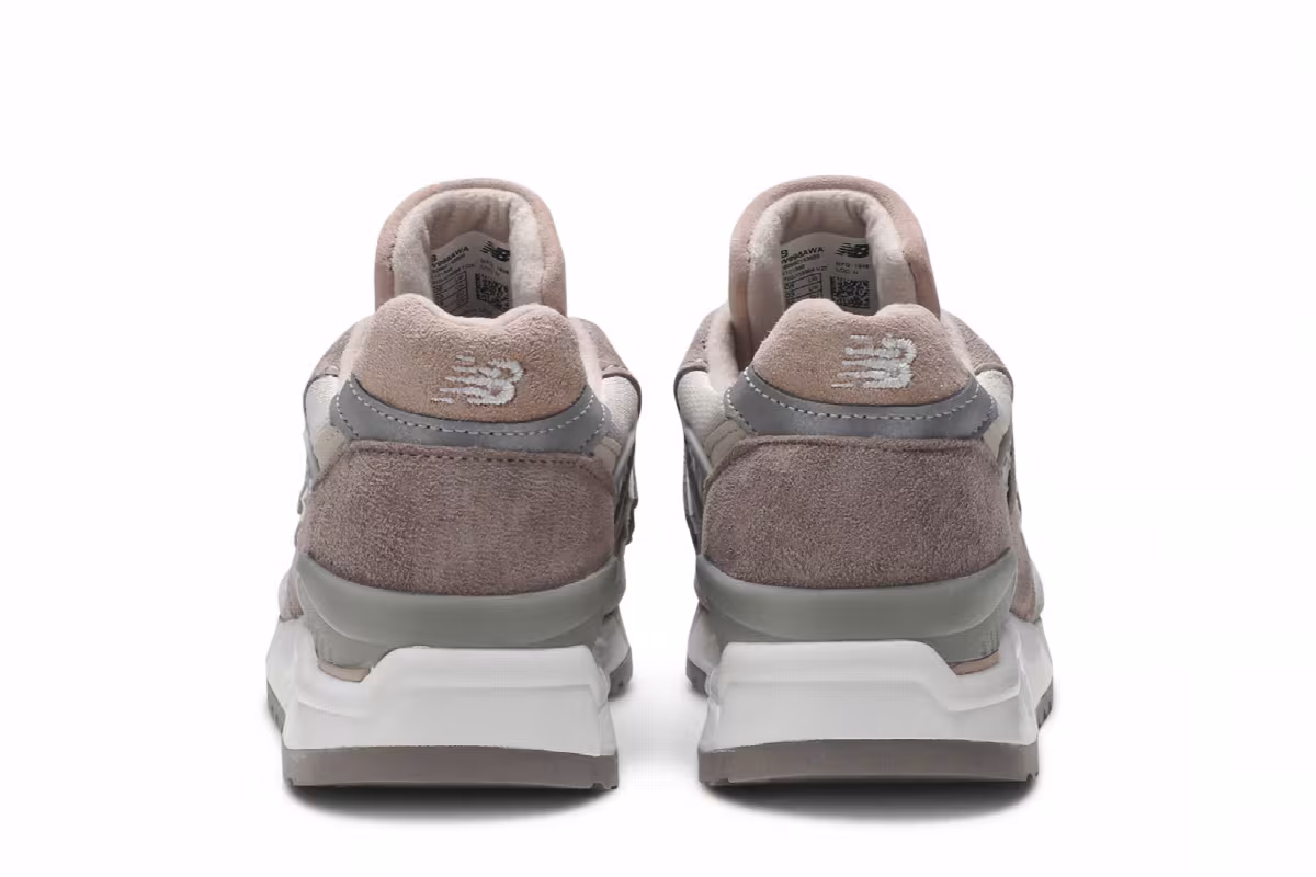 New Balance Women's 998 Made in USA B Pink Grey, view 7