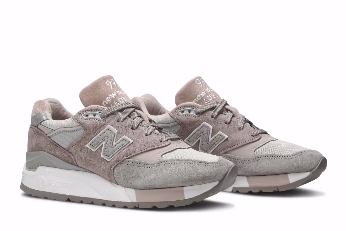 New Balance Women's 998 Made in USA B Pink Grey, view 9